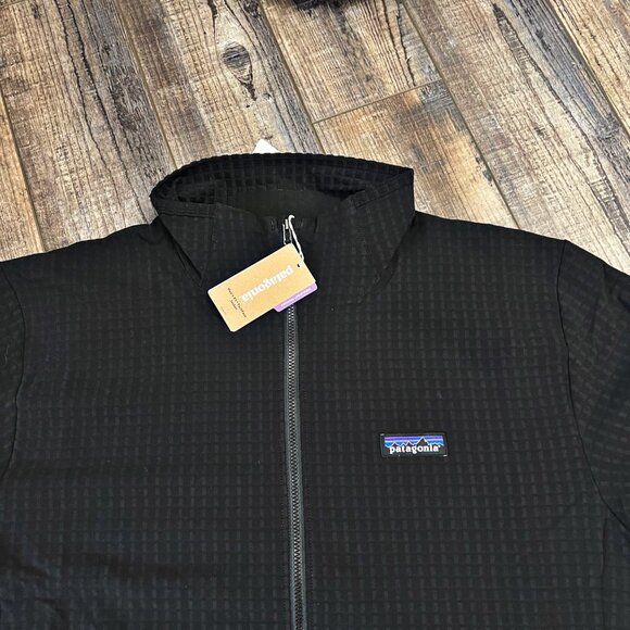 NEW Patagonia Men's R1 Polartec Power Grid Techface Jacket Size L Black - Picture 5 of 13